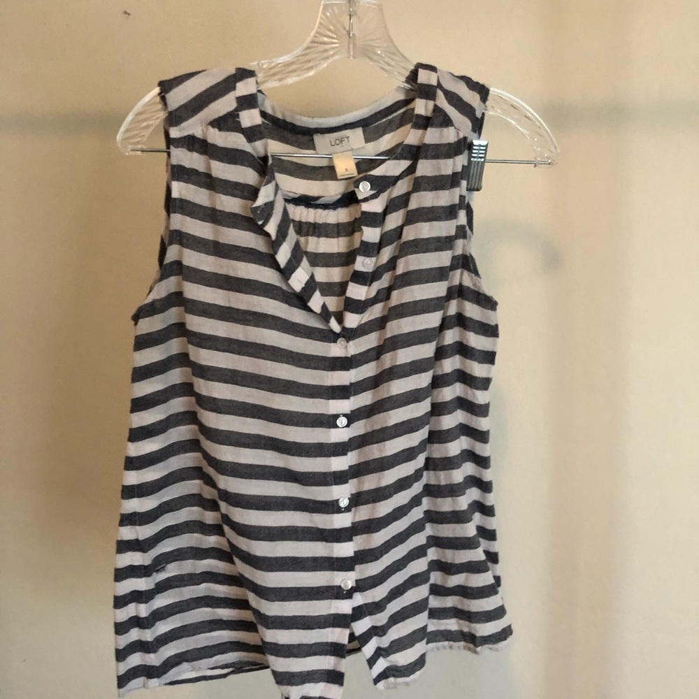 LOFT Striped Button Up